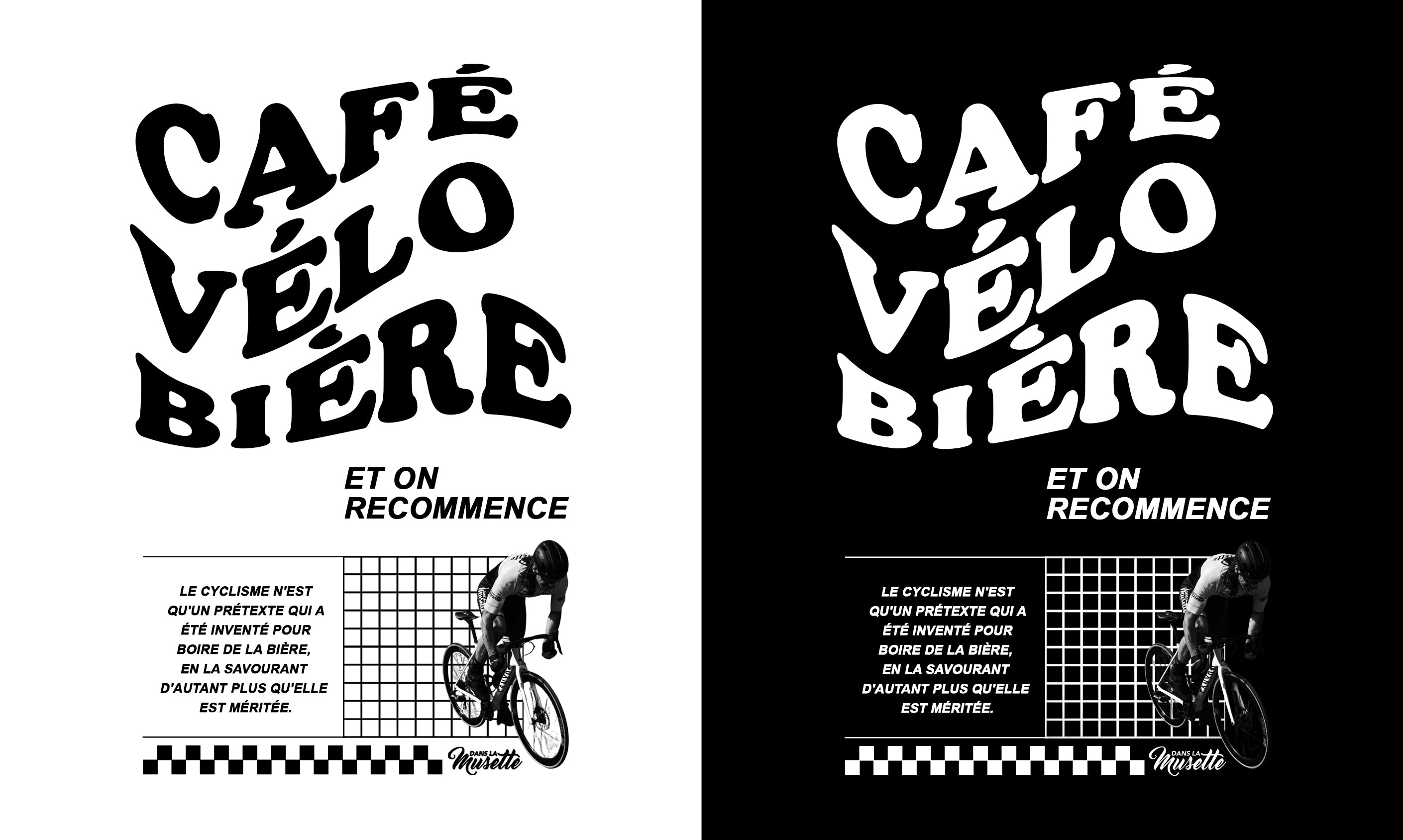 T-shirt "Café vélo bière"