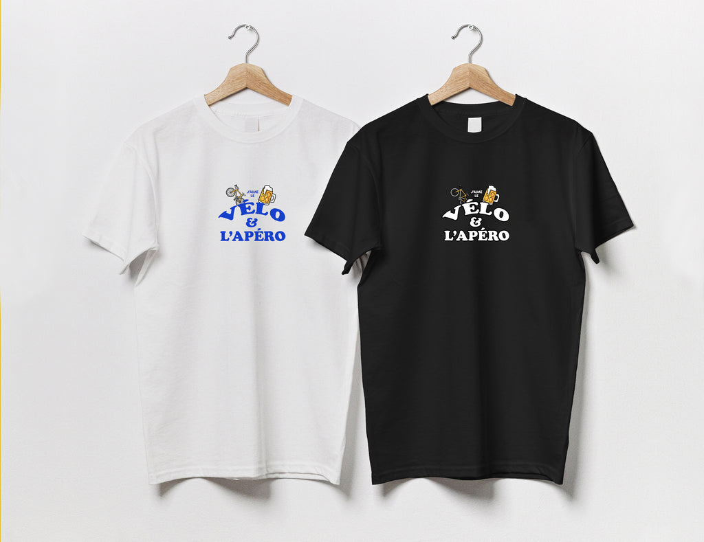T-shirt "J'aime le vélo et l'apéro"